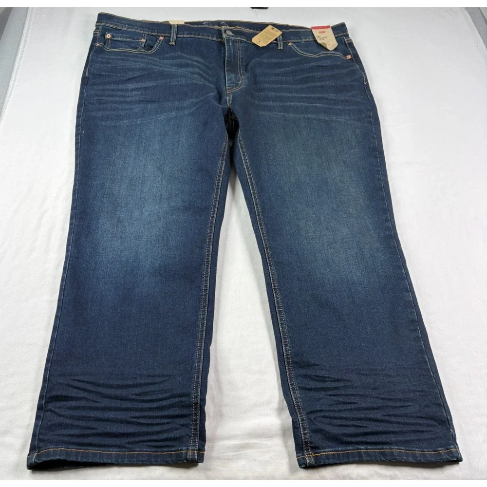 Levis 541 Jeans Mens 50x30 Blue Athletic Taper Stretch Denim NEW